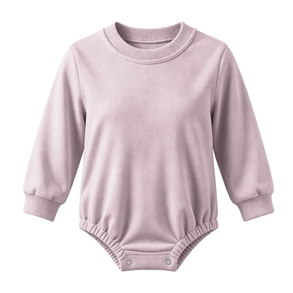 YUGYXL Kids Tales Baby Oversized Fleece Romper Toddler Long Sleeve Bubble Sweatshirt Infant Boys Girls Crewneck Pullover Bodysuit Pink Jumpsuit