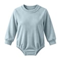 thumbnail image 1 of YUGYXL Kids Tales Baby Oversized Fleece Romper Toddler Long Sleeve Bubble Sweatshirt Infant Boys Girls Crewneck Pullover Bodysuit Sky Blue Jumpsuit, 1 of 6