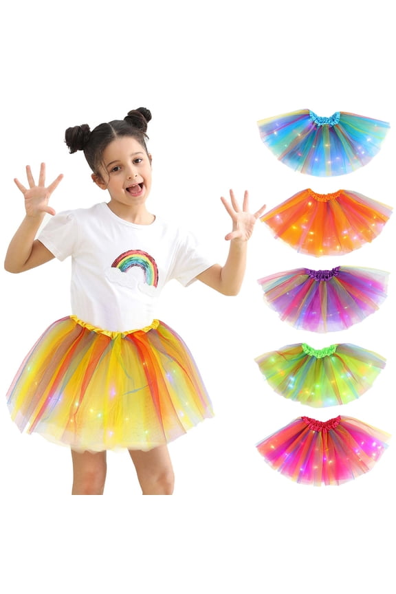 Little Girl Meah Tutu Skirt Fashion Pleated Tulle Skirts Fluffy Ballet Tutus December Gift for ChildGreen,3-9Years