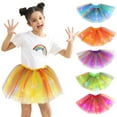 thumbnail image 1 of YUGYXL Little Girl Meah Tutu Skirt Fashion Pleated Tulle Skirts Fluffy Ballet Tutus Holiday Gift for GirlBlue,3-9Years, 1 of 5