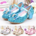 thumbnail image 1 of YUGYXL Little Girls Princess Costumes Jelly Flats Shoes Birthday Party Dress Shoes Summer Princess Shoes for Toddler Kids Gold,33, 1 of 10