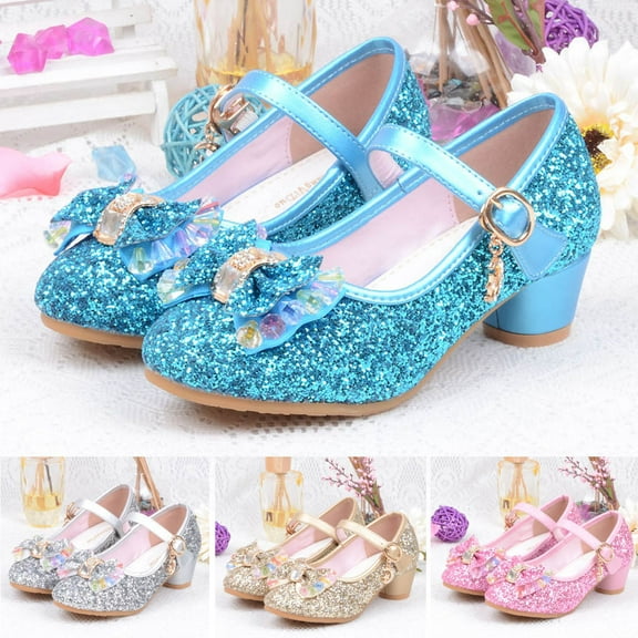 YUGYXL Little Girls Princess Costumes Jelly Flats Shoes Birthday Party Dress Shoes Summer Princess Shoes for Toddler Kids Pink,33