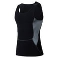 thumbnail image 1 of YUGYXL Men's Athletic Compression Shirts Sleeveless Workout Tank Top Sports Base Layer Running Basketball Leisure Fitness Black L, 1 of 8