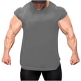 thumbnail image 1 of YUGYXL Men's Bodybuilding Compression Tank Tops Gym Fitness Workout T-Shirts Training Running Cap Sleeve Top Quick Dry Tee Dark Gray XL, 1 of 8