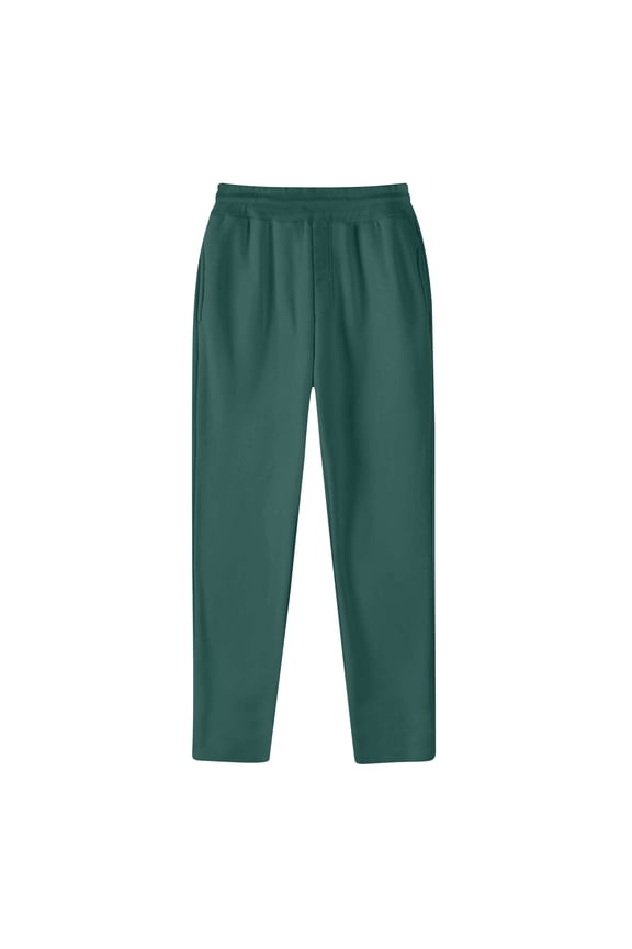 Men's Breathable Sweatpants Fashion Stretch Waist Comfy Workout Pant Athletic Trouser Straight Leg Running Pants Green XL