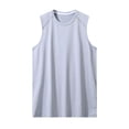 thumbnail image 1 of YUGYXL Men's Fashion Solid Color Tank Top Quick Dry Summer Workout Muscle Sleeveless Shirts for Swim Beach Bodybuilding Gray L, 1 of 6