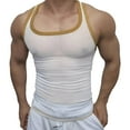 thumbnail image 1 of YUGYXL Men's Sheer Mesh Compression Tank Tops Slimming Undershirts Summer Sleeveless Tanks Shirts Gym Workout T-Shirt White L, 1 of 9