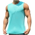 thumbnail image 1 of YUGYXL Men's Sleeveless Shirts Quick Dry Tank Tops UPF 50+ Gym Muscle Workout Summer Beach Swim Shirt Sky Blue L, 1 of 6
