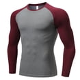 thumbnail image 1 of YUGYXL Men's UPF 50+ Long Sleeve Rash Guard Shirts Quick Dry Swim Shirts Workout Running Top Lightweight Red XL, 1 of 5