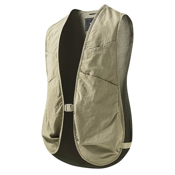 YUGYXL Men's Utility Cargo Vest with Pockets Casual Lightweight Sports Jackets Outdoor Fishing Travel Work Photo Vests Khaki XXL
