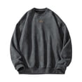 thumbnail image 1 of YUGYXL Men's Vintage Sweatshirt Crewneck Long Sleeve Basic Pullover Soild Workout Street Sweatshirt Dark Gray L, 1 of 4