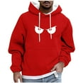 thumbnail image 1 of YUGYXL Hoodies for Men Novelty Eye Graphic Sweatshirt Fashion Casual Long Sleeve Hoodie Fall Loose Comfy Streetwear with Pockets Red L, 1 of 5