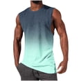 thumbnail image 1 of YUGYXL Mens Sleeveless T-Shirts Cotton Workout Color Block Tank Tops Casual Muscle Washed Summer Beach Loose Fit Tanks Mint Green M, 1 of 5