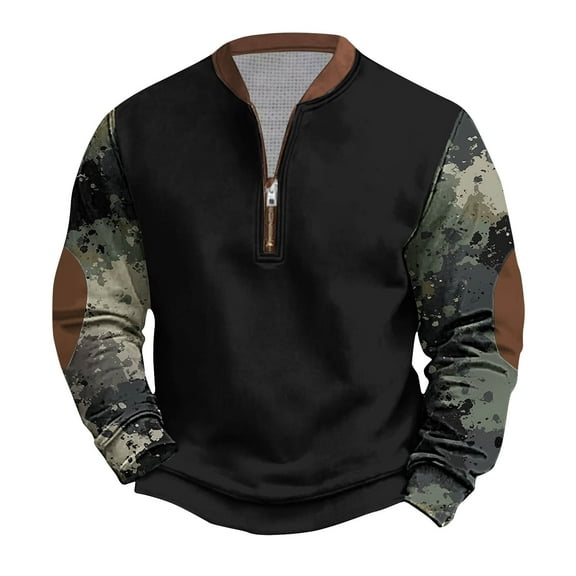 YUGYXL Mens Tactical Sweatshirts Lace Up Hooded Pullover Long Sleeve Cargo Workout Outdoor Hoodies with Pockets Black L