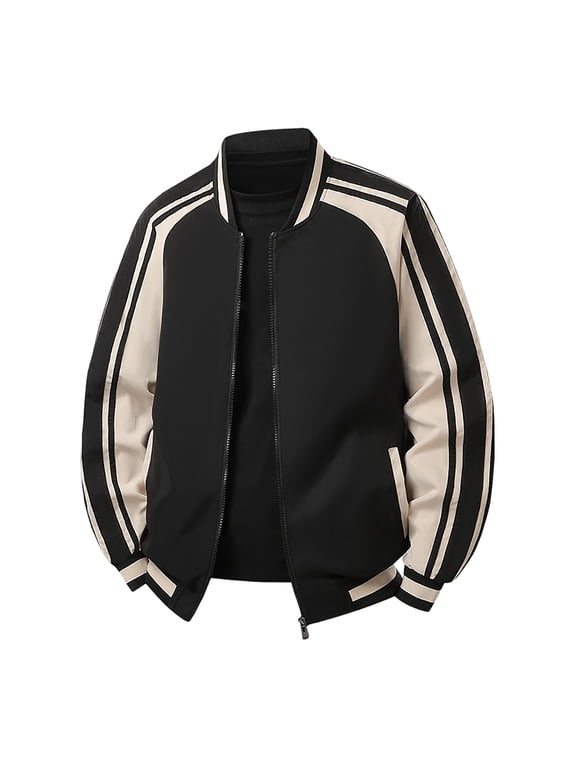 Mens Urban Hip Hop Premium Track Jacket Slim Fit Side Taping Sportswear Urbanwear Streetwear Top Black Jacket