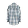 thumbnail image 1 of YUGYXL Oversized Womens Flannel Plaid Soft Flannel Button Down Shirt Roll Up Long Sleeve Flannel Plaid Shirt Blouses Light Blue S, 1 of 4