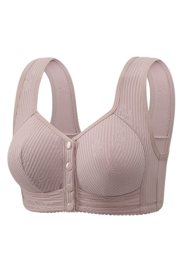 Plus Size Bras for Women Front Closure Seamless Bras No Rims Shape Lift Bras Tanks Breathable Yoga Workout Bras Purple 36