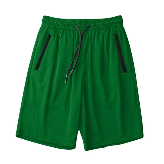 YUGYXL Quick Dry Biking Shorts for Men Drawstring Breathable Comfy Mesh Sport Shorts Plus Size Loose Shorts Green XXXL