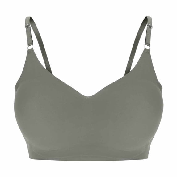 YUGYXL Seamless Bras for Women with Support No Underwire Push Up Full Coverage Lightly Bra Comfortable Solid Bralettes Gray