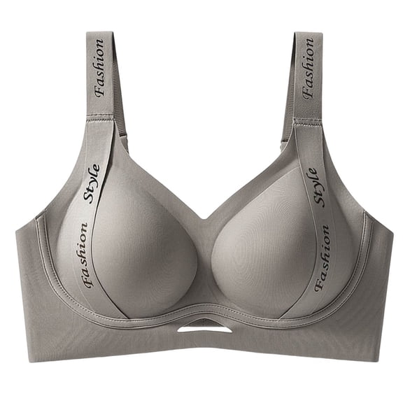 YUGYXL Seamless Wire-Free Push-Up Bra Full Coverage Support Gathered No Underwire Bras Comfort Breathable Everyday Bra Coffee M