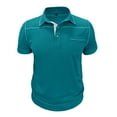 thumbnail image 1 of YUGYXL Shirts for Men Cotton Short Sleeve Golf Shirts with Pocket Classic Casual Moisture Wicking Blouse Green XXXL, 1 of 7