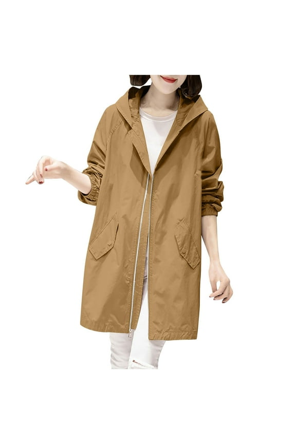 Spring Autumn Women's Jacket Long Coat Trench Korean Loose Fashion Windbreaker Female Casual Street Outerwear Khaki M