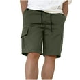 thumbnail image 1 of YUGYXL Summer Cargo Shorts for Men 2025 Drawstring Hiking Shorts with Multi Pockets Utility Camping Shorts Army Green XXL, 1 of 5