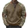 thumbnail image 1 of YUGYXL Sweatshirt for Men Stylish Spring 1/4 Zip Pullover Graphic Mens Camo Sweatshirt Sweatshirts C Camouflage XL, 1 of 5