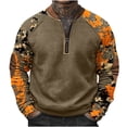 thumbnail image 1 of YUGYXL Sweatshirt for Men Stylish Spring 1/4 Zip Pullover Graphic Mens Camo Sweatshirt Sweatshirts Camouflage S, 1 of 5