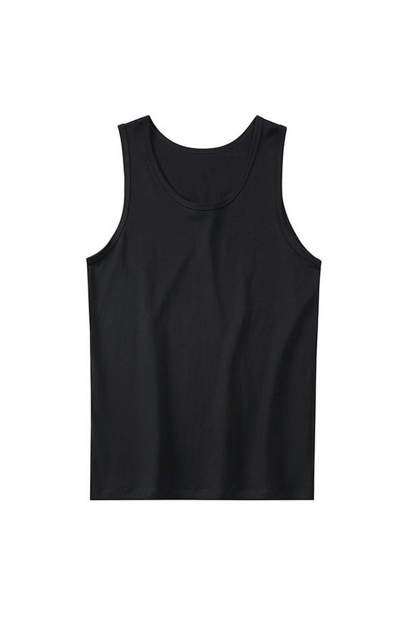 Tank Top Men Beaters Summer Casual Sleeveless Beaters Men's Compression T-Shirts Undershirts Soft Round Neck Tank Tops Black XL