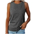 thumbnail image 1 of YUGYXL Tank Tops for Women Summer Casual Camisole Tops Ribbed Sleeveless Henley Shirts Basic Clothing Gray,XXXXL, 1 of 3