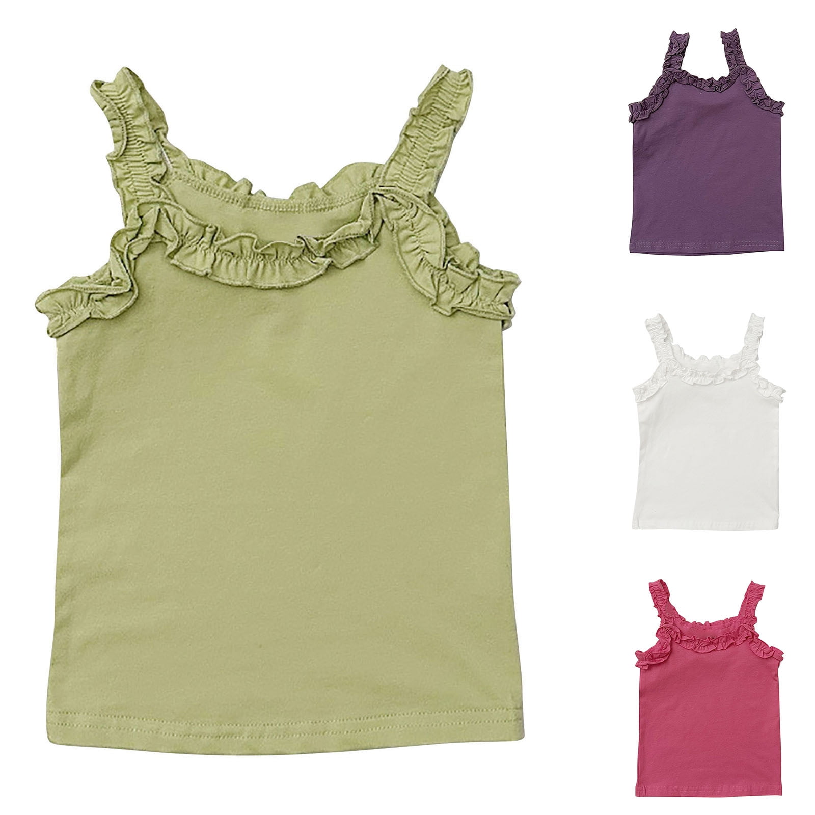 ToBeInStyle Women's Spaghetti Strap Cami Tops - Built-in Bra Fashion Blouses