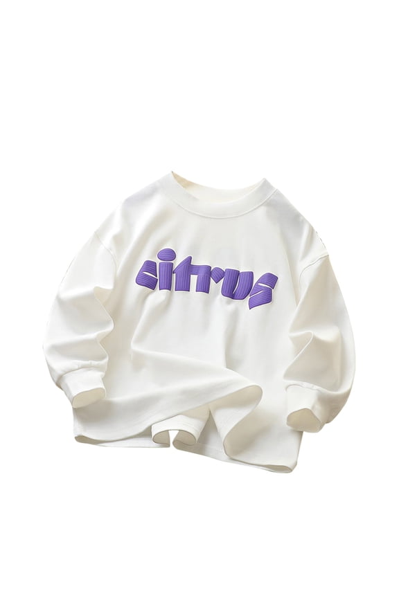 Toddler Shirts Boys 3t Long Sleeve Cotton T-Shirts Little Boys Soft Lightweight Lettle Graphic Tees Fashion Loose Fit Crewneck Pullover TopsSeptember Gift for Toddler White,8 Years