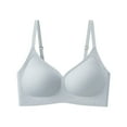 thumbnail image 1 of YUGYXL Wireless Bras No Underwire Push Up Bra Seamless Supportive Full Coverage Everyday Bras Regular and Plus Size Light Blue, 1 of 3