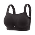 thumbnail image 1 of YUGYXL Wireless Bras for Women Comfy Seamless Bra No Underwire Bras Full Coverage Bralettes Soft Sleep Bra Black XXXXL, 1 of 8
