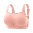 thumbnail image 1 of YUGYXL Wireless Bras for Women Comfy Seamless Bra No Underwire Bras Full Coverage Bralettes Soft Sleep Bra Pink L, 1 of 8