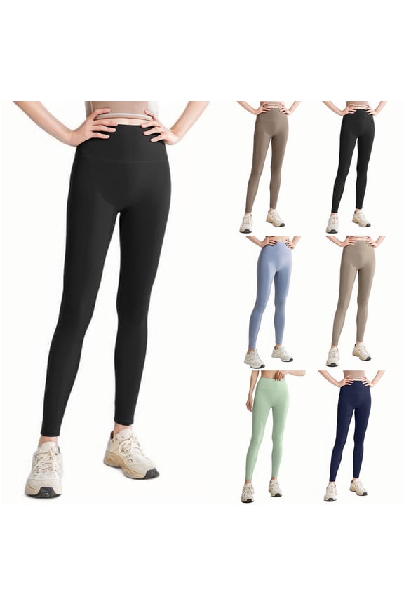 Women Tight Yoga Leggings Butt Lift Tummy Control Workout Stretch Pants Breathable Fitness Yoga Leggings Naked Feeling High Waist Trousers Dark Blue,S