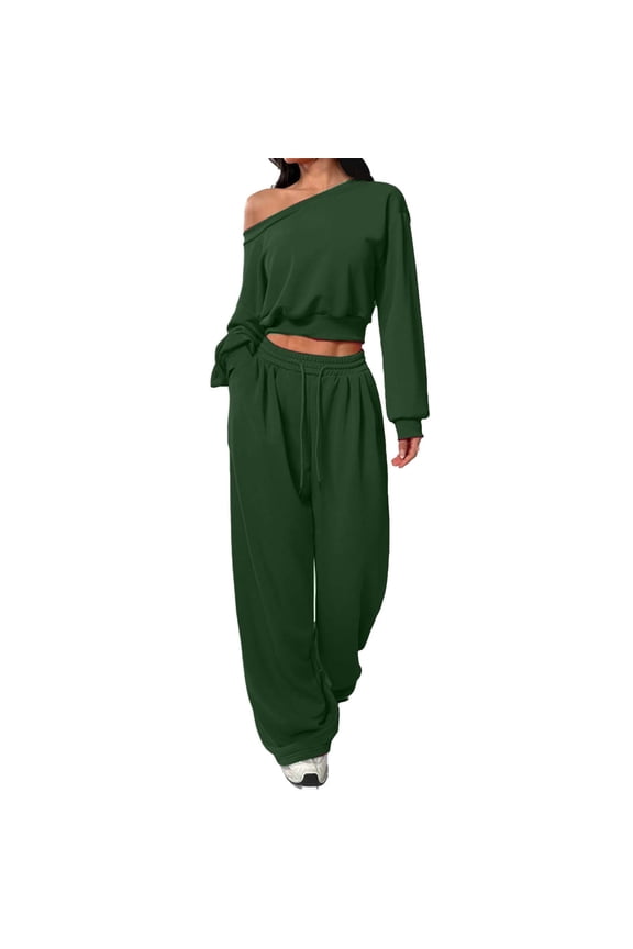 Women Velour Sweatsuits 2 Piece Tracksuit Sets Full Zip Cropped Hoodie Sweatshirt Jacket Wide Leg Pants Leisure Jogger Outfits Gift for Mom Black,S