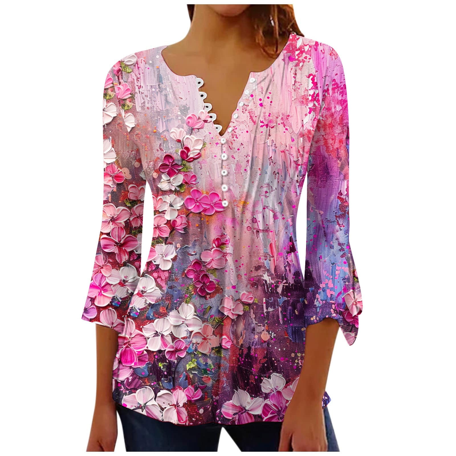 pois blouse tee ブラウスティー　ピンク pois ポワ blouse tee ピンク - メルカリ