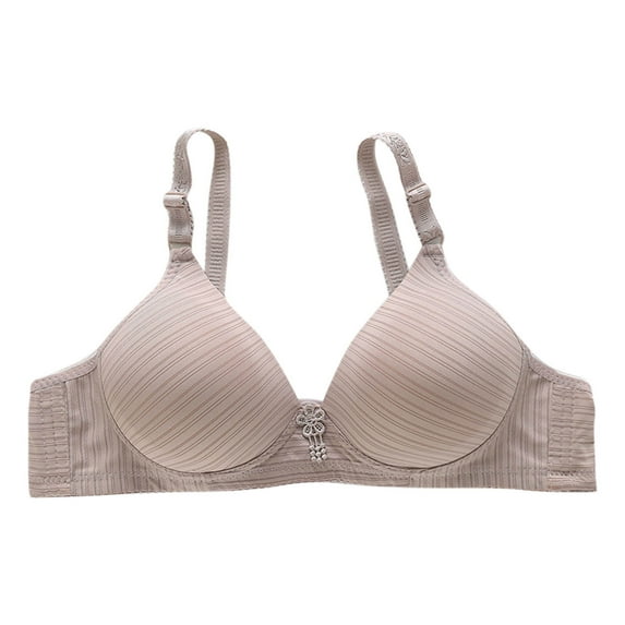 YUGYXL Women's Adjustable Bras V Neck Comfy Push Up Bra Seamless Underwear Bras No Rims with Stretch Back Full Coverage Everyday Bra Gray 38