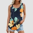 thumbnail image 1 of YUGYXL Women's Casual Basic Going Out Tank Tops Loose Fit Sleeveless Crew Neck T Shirts Plus Size Fashion Tie-Dye Tunics Blouse 2025 Summer Floral Graphic Tees Multicolor,XXXXL, 1 of 6