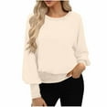 thumbnail image 1 of YUGYXL Women's Dressy Sequin Formal Top Long Sleeve Chiffon Shirt Blouses Beige L, 1 of 4