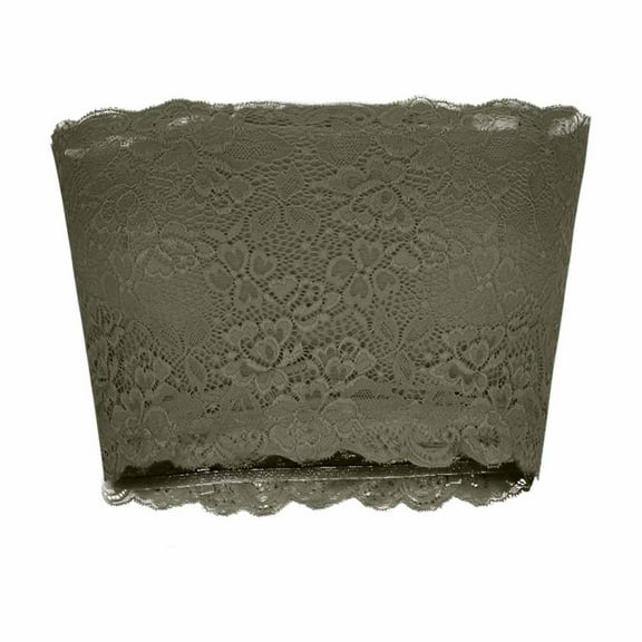 YUGYXL Women's Floral Lace Tube Top Bandeau Strapless Bras Seamless Stretchy Chest Wrap Wireless Strapless Lace Bralette Army Green