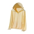 thumbnail image 1 of YUGYXL Women's Jacket Ice Silk Full Zip UPF 50+ UV Sun Protection Lightweight Long Sleeve Hoodie Sun Shirt Trendy XL Yellow, 1 of 6