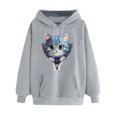 thumbnail image 1 of YUGYXL Women's Long Sleeve Hoodies Drawstring Cute Graphic Hooded Pullover with Pocket Lounge Comfy Sweatshirts Gray M, 1 of 4