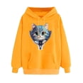 thumbnail image 1 of YUGYXL Women's Long Sleeve Hoodies Drawstring Cute Graphic Hooded Pullover with Pocket Lounge Comfy Sweatshirts Yellow XXL, 1 of 4