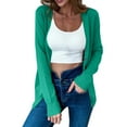 thumbnail image 1 of YUGYXL Women's Long Sleeve Thin Lightweight Cardigan Sweaters for Women Dressy Summer Spring Fall Cardigan Green L, 1 of 9