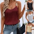 thumbnail image 1 of YUGYXL Women's Low Cut Tank Tops Crewneck Spaghetti Straps Tunic Sleeveless Slim Fit Alluring T-Shirt Blouse Flowy Summer Casual Tanks Soft Comfy Lounge Singlet Time-Limited Sales White,XXL, 1 of 9