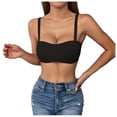 thumbnail image 1 of YUGYXL Women's Seamless Wireless T-Shirt Bras Full Coverage No Underwire Comfort Push Up Everyday Bra Black, 1 of 7