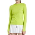 thumbnail image 1 of YUGYXL Women's Sun Shirts UPF 50+ Long Sleeve Hiking Tops Lightweight Quick Dry UV Protection Outdoor Clothing M Yellow, 1 of 6
